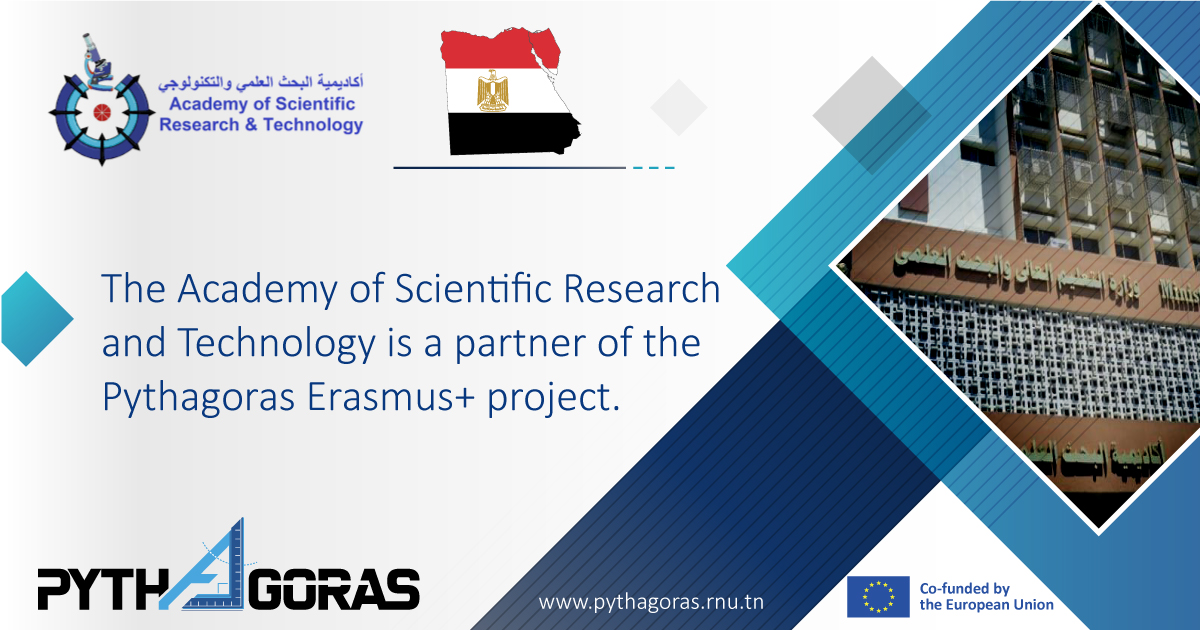 The Academy of Scientific Research and Technology is a partner of the Pythagoras Erasmus+ project.