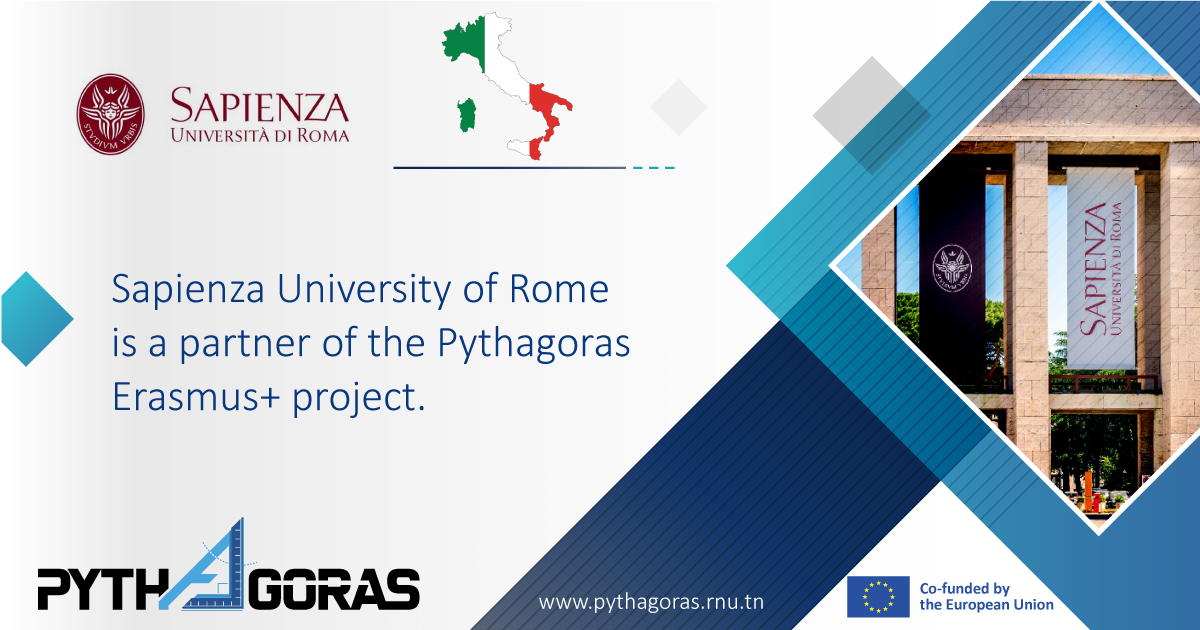 Sapienza Università di Roma is a partner of the Pythagoras Erasmus+ project.